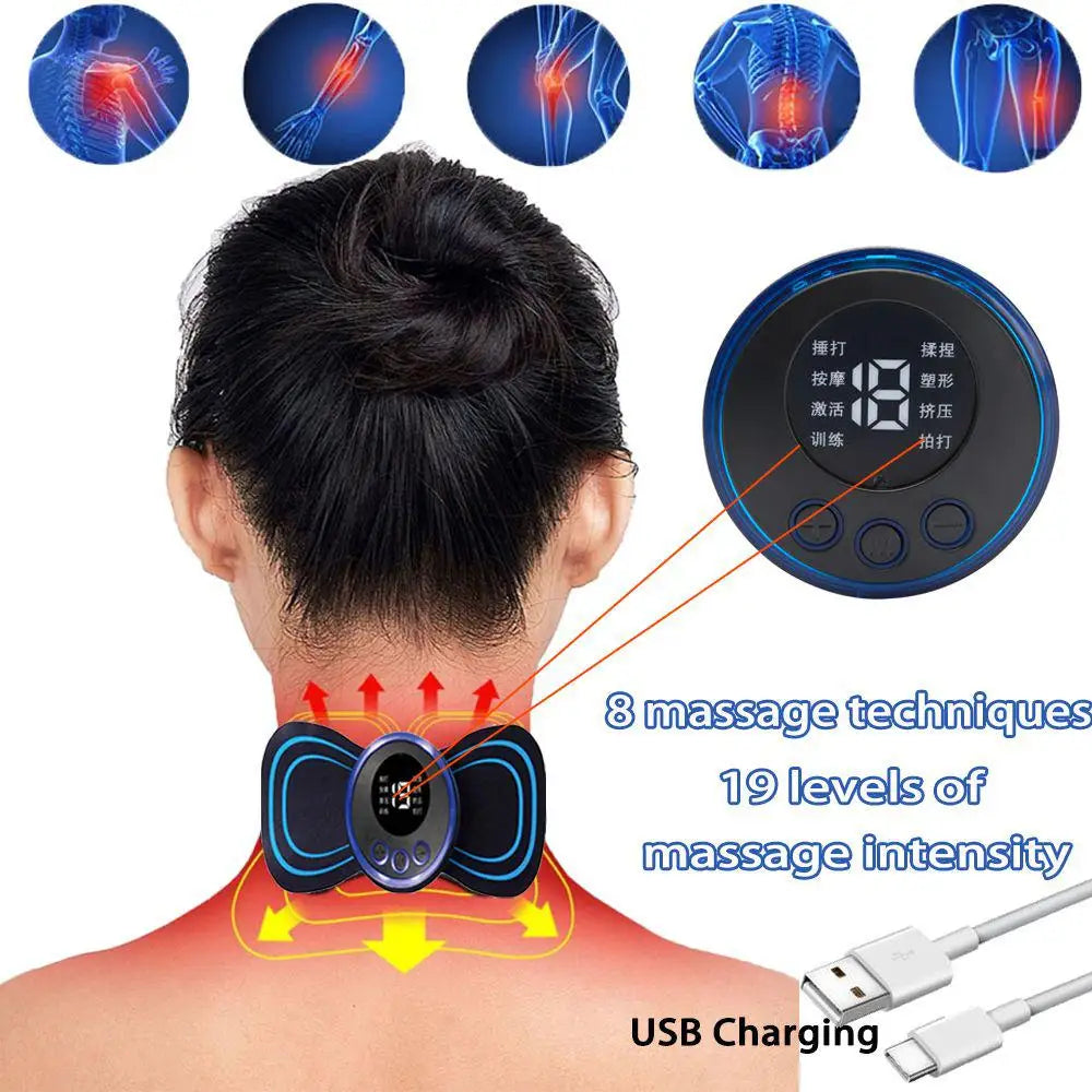 DupliHealth™ 4Pcs EMS Neck Stretcher Electric Massager